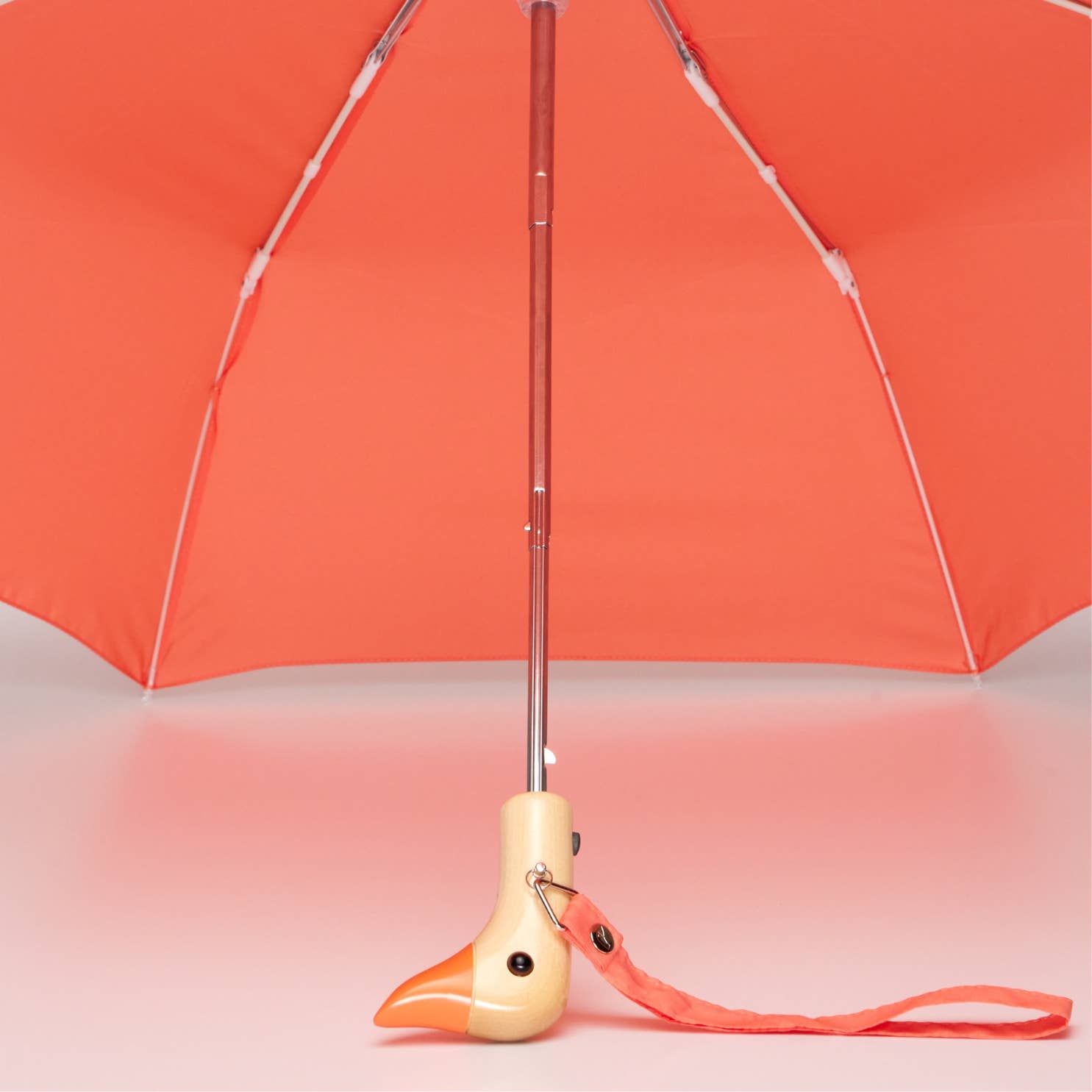 Peach Compact Eco-Friendly Duck Umbrella