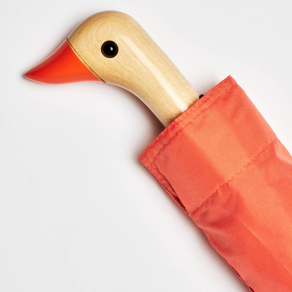 Peach Compact Eco-Friendly Duck Umbrella