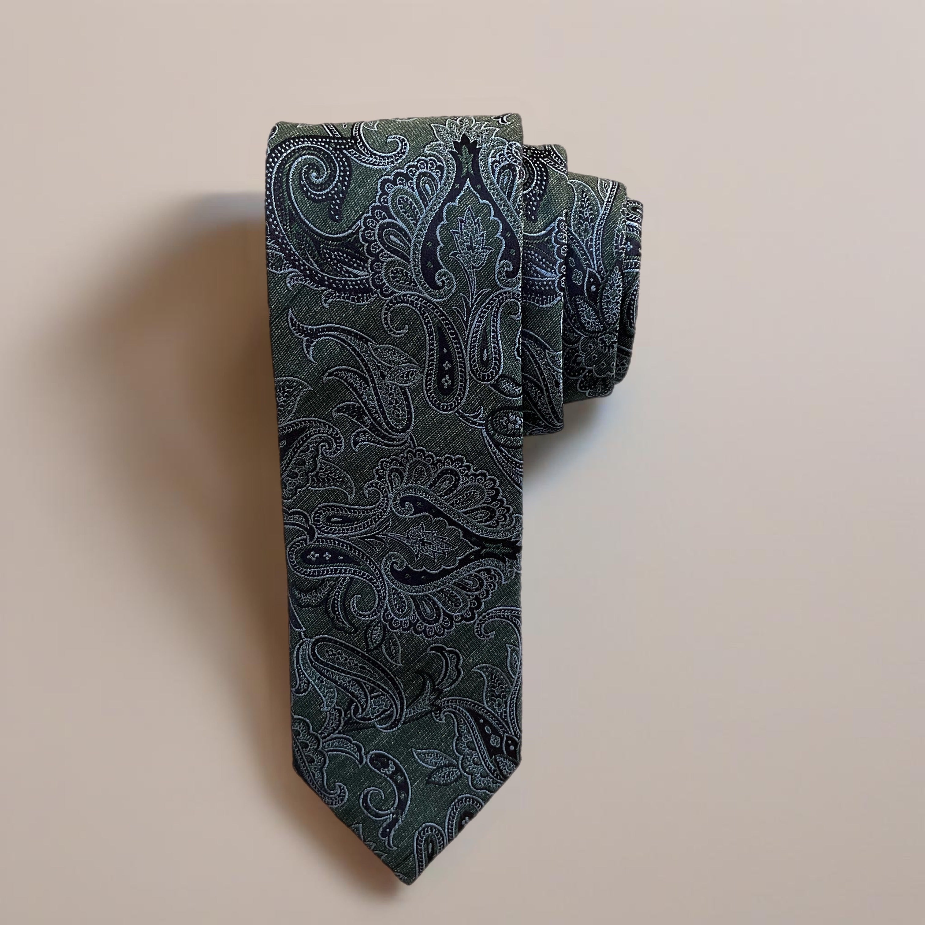 Green and Blue Paisley Tie