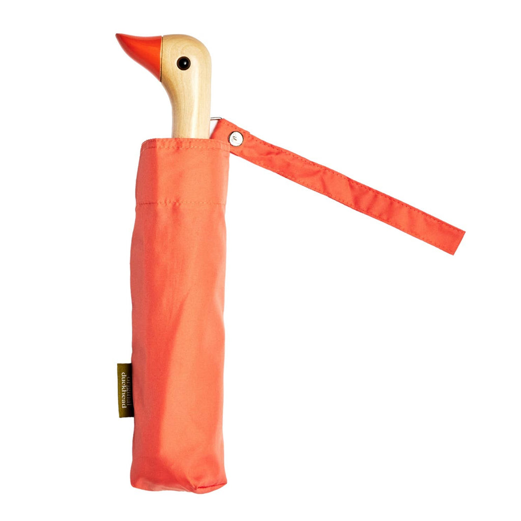 Peach Compact Eco-Friendly Duck Umbrella